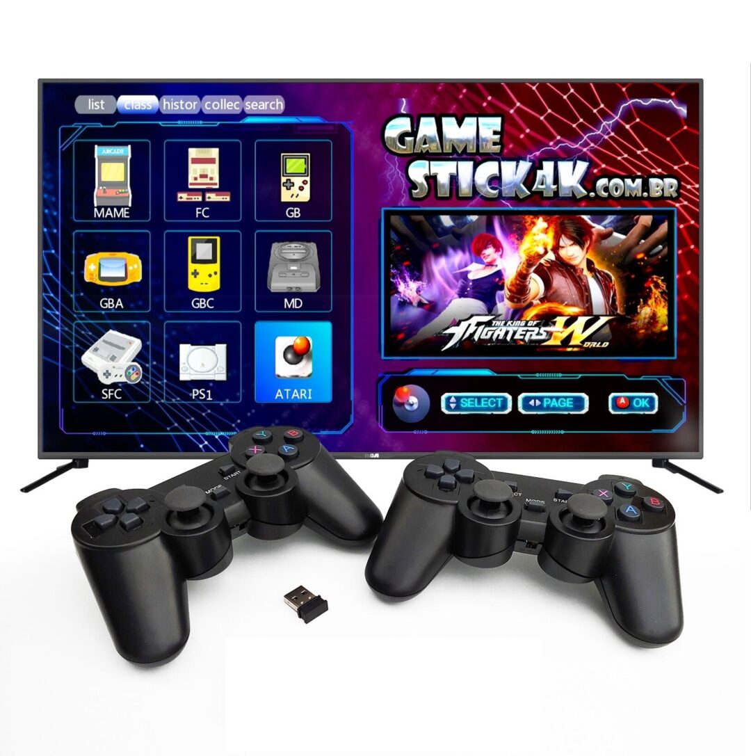 Original - Game Stick 4k Lite Retro 2 Controles Sem Fio Mais de 20.000 Jogos - Imagem 4