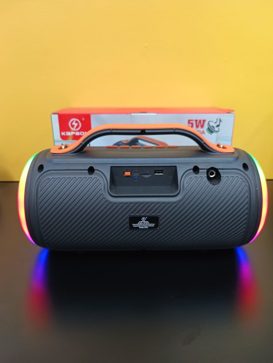 Caixa De Som Bluetooth Luz De Disco Grande - Imagem 6
