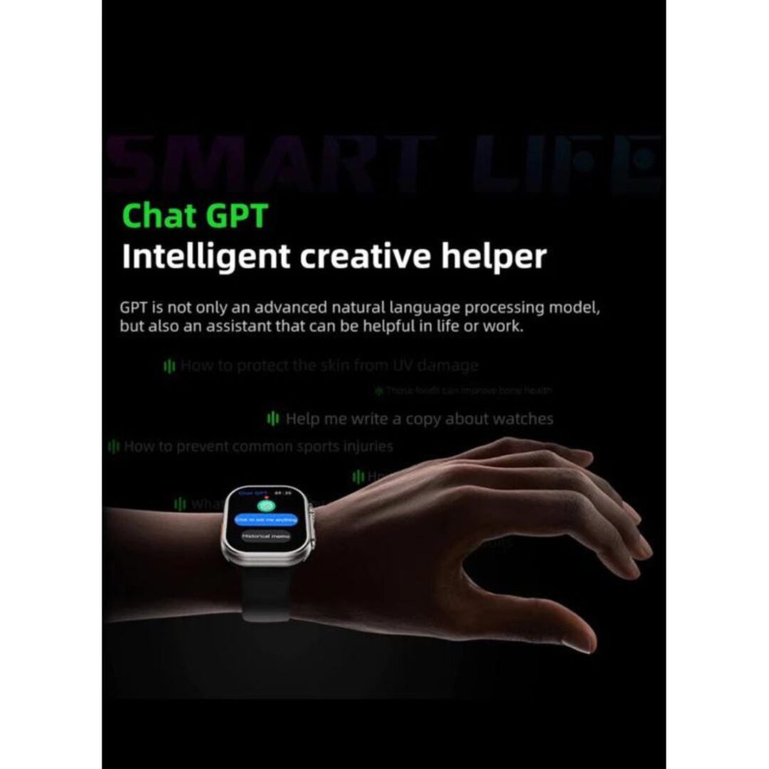 Relógio Smartwatch HW9 Ultra 2 Bluetooth com Tela Grande, Notificações e Pulseira Esportiva - Imagem 3