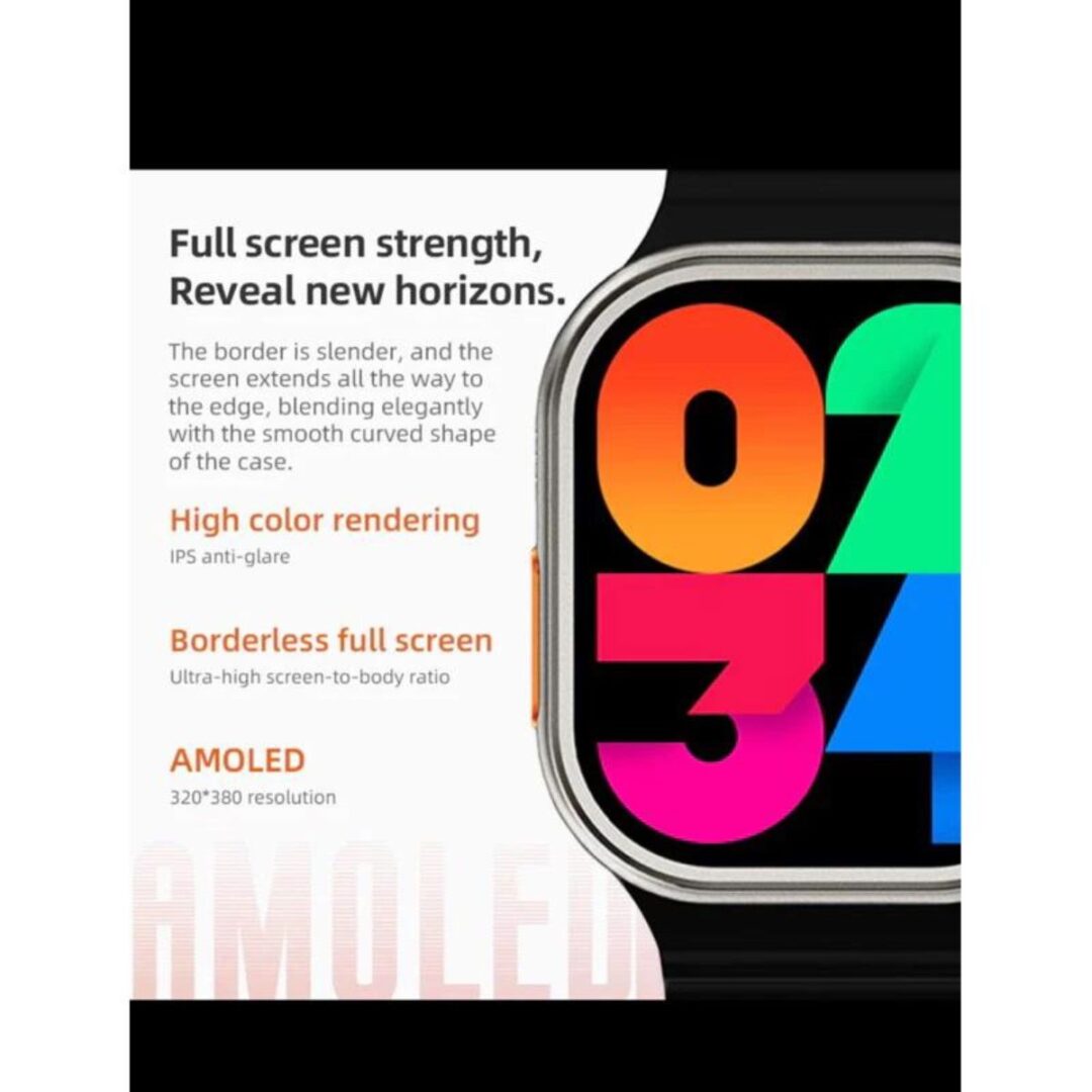Relógio Smartwatch HW9 Ultra 2 Bluetooth com Tela Grande, Notificações e Pulseira Esportiva - Imagem 4
