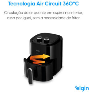 Fritadeira Elétrica Air Fryer Elgin Start Fry 3,5l Cor Preto - Imagem 7