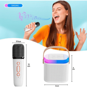 Caixa de Som Infantil com Microfone Bluetooth Sem Fio, perfeita para diversão, karaokê e momentos criativos das crianças - Imagem 2