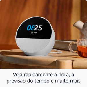 Echo Spot 2024 Com Alexa Despertador Inteligente Preto Amazon - Imagem 3