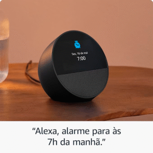 Echo Spot 2024 Com Alexa Despertador Inteligente Preto Amazon - Imagem 4