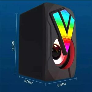 Gamer Caixinha Usb Com Luzes Caixa De Som Pc - Imagem 8