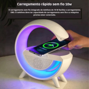 Luminária De Mesa G Speaker Smart Station Bluetooth C/ Som - Imagem 3