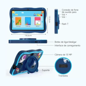 Tablet Infantil 7 Polegadas Android 6gb Ram 128gb Kids Wifi - Imagem 4