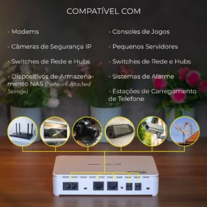 Mini Nobreak UPS 35W USB Type-C Poe Bivolt 100/240V KP-588 - Imagem 6