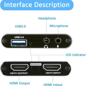 Placa De Captura 4k Usb 3.0 Hd 60 Fps Full Hd 1080p - Imagem 3