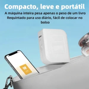 Impressora Térmica Bluetooth Mini Etiquetas Adesiva Portátil Branco - Imagem 4
