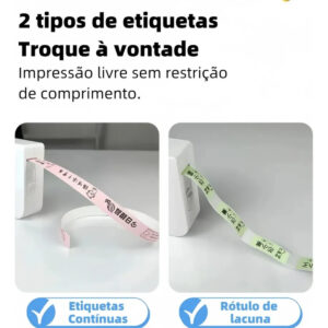 Impressora Térmica Bluetooth Mini Etiquetas Adesiva Portátil Branco - Imagem 8