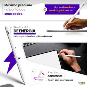 Caneta Stylus Universal Alta Precisão Para Tablet Android Ios Branco - Imagem 8