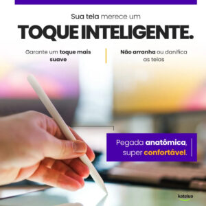 Caneta Stylus Universal Alta Precisão Para Tablet Android Ios Branco - Imagem 5