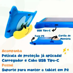 Tablet Kids Infantil Sonic Menino Menina Smart Para Crianças Cor Sortida - Imagem 3