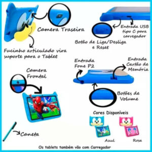 Tablet Kids Infantil Sonic Menino Menina Smart Para Crianças Cor Sortida - Imagem 4