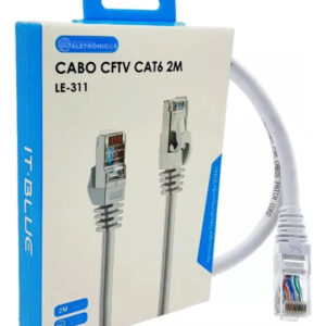 Cabo De Rede Cat6 2/3 Metros Ethernet Lan Giga 10/1000 - Imagem 6