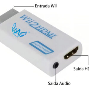 Adaptador Conversor compatível Nintendo Wii Para Cabo Hdmi 1080p - Imagem 6