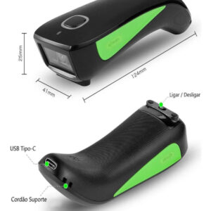 Leitor De Codigo De Barras Sem Fio Portátil Qr Bluetooth Usb Knup Le702 - Imagem 5