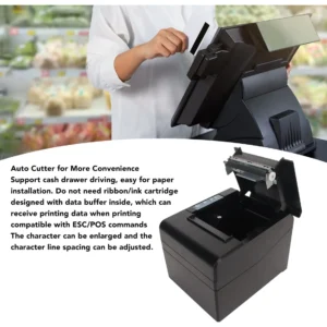 Mini Impressora Portátil Bluetooth 80mm Android Usb Cor Preto DYJ-001 - Imagem 2