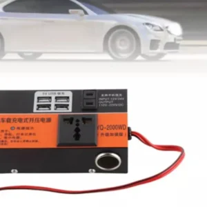 Inversor De Potência Para Carro 12v/24v 110v/220v 4 Usb 200w - Imagem 3