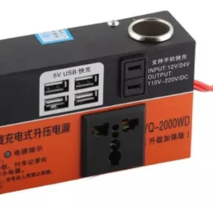 Inversor De Potência Para Carro 12v/24v 110v/220v 4 Usb 200w - Imagem 6