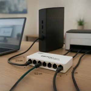 Switch 8 Portas Gigabit Rede 10/100/1000mbps Hub Rj45 Bivolt - Imagem 4