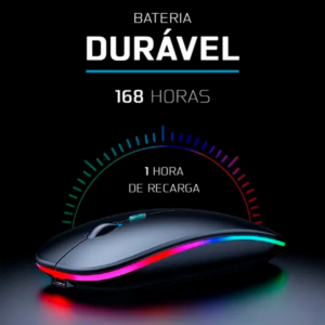 Mouse Recarregável Sem Fio Wireless 2.4ghz Led Cor Sortida - Imagem 4