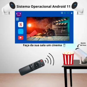 Mini Projetor Portátil Hy300 1080p Full Hd Android Cinema Bt - Imagem 4