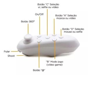 Controle Remoto VR Multifuncional sem fio, De Óculos - Imagem 2