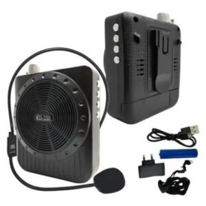 Megafone Amplificador Professor Voz Microfone Radio Fm Usb - Imagem 4