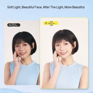 Mini Ring Light Luz Portátil De Bolsa Celular Video Foto Pro Branco - Imagem 2