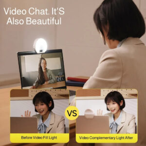 Mini Ring Light Luz Portátil De Bolsa Celular Video Foto Pro Branco - Imagem 4