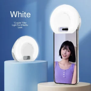 Mini Ring Light Luz Portátil De Bolsa Celular Video Foto Pro Branco - Imagem 8