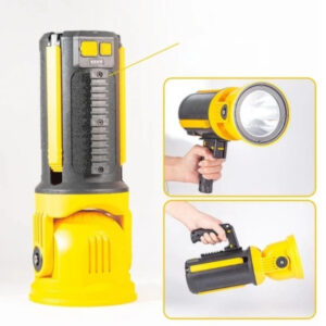 Lanterna Holofote Multifuncional Com Tripé Super Potente Amarelo Branco - Imagem 3