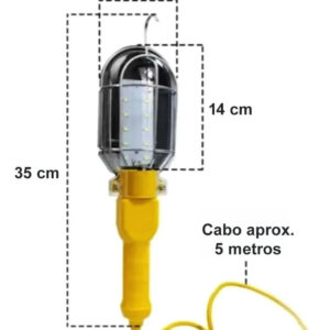 Lanterna Pendente Luz Led Extensão Mecanico Emergencia 12v - Imagem 4