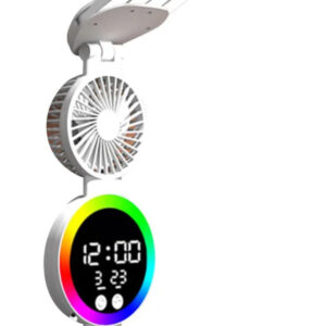 Relógio Led Tela Luz Escrivaninha Leitura Lâmpada - Imagem 6