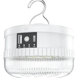 Luminária Para Barraca Lampada Led 80w Grande Bateria Epilha Branca 127/220v - Imagem 5
