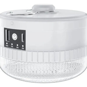 Luminária Para Barraca Lampada Led 80w Grande Bateria Epilha Branca 127/220v - Imagem 2
