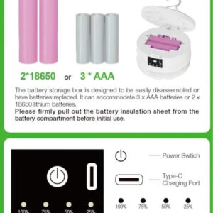 Luminária Para Barraca Lampada Led 80w Grande Bateria Epilha Branca 127/220v - Imagem 7