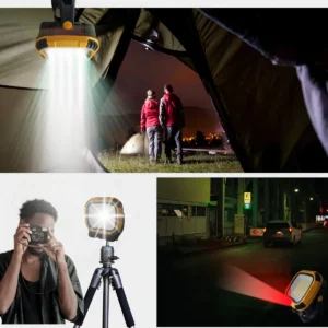 Luz De Trabalho Magnética Recarregável Portátil Para Acampam Cor Amarelo - Imagem 4