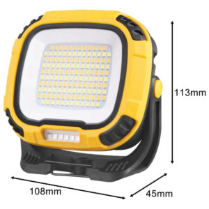 Luz De Trabalho Magnética Recarregável Portátil Para Acampam Cor Amarelo - Imagem 2