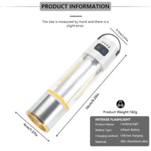 Lanterna Mengtes Forte Luz Recarregável Super Brilhante - Imagem 2