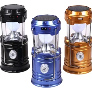Lanterna Recarregável Led Lampião Solar Camping Pesca Cor Preto - Imagem 9