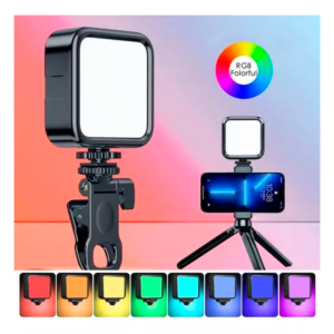 Luz Led De Preenchimento Rgb Camera + Suporte Cel Notebook - Imagem 2