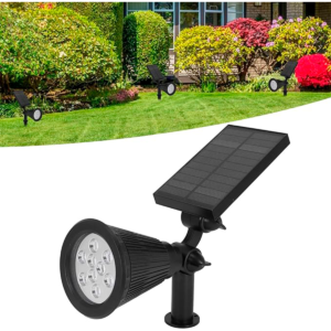 Luminaria Espeto 3w Solar Jardim 4 Leds Rgb Colorido Gramado - Imagem 3