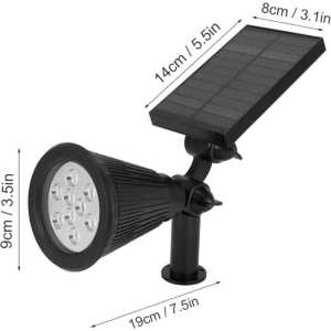 Luminaria Espeto 3w Solar Jardim 4 Leds Rgb Colorido Gramado - Imagem 2