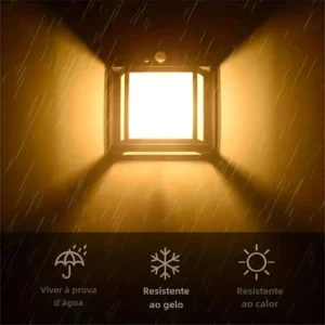 Luminaria Solar Led Luz Automática Sensor De Presença Forte - Imagem 2
