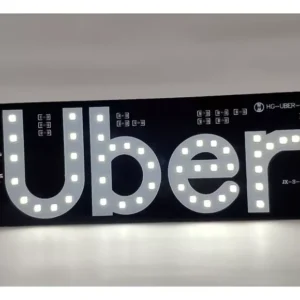 Placa Carro Led De Aplicativo Uber Botão Liga Desliga - Imagem 5