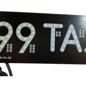 Placa Carro Led De Aplicativo Uber Botão Liga Desliga - Imagem 4