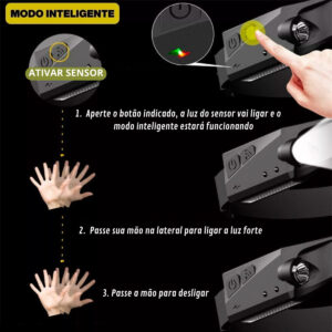 Lanterna De Cabeça Led Usb Recarregável Fita Ajustável Cob - Imagem 8